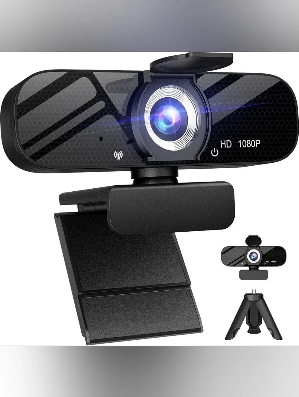 Tewiky 1080P USB HD Computer Webcam, Plug and Play for Video Calling, Camera